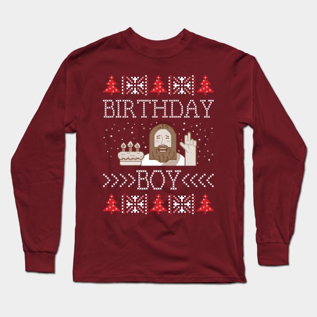 JESUS BIRTHDAY BOY SWEATER Long Sleeve T-Shirt by CANVAZSHOP